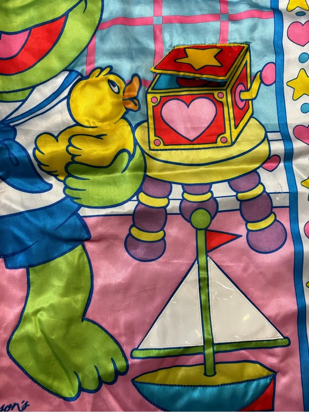 Vintage 1989 Muppet Babies Kermit Activity Babymat - Multicolor